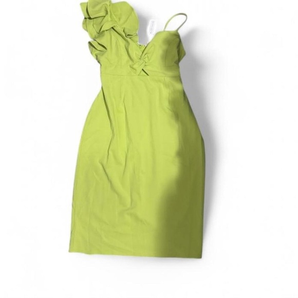 New York & Company Dresses & Skirts - NY&C Lime Green Ruffle Dress – NWT XXL